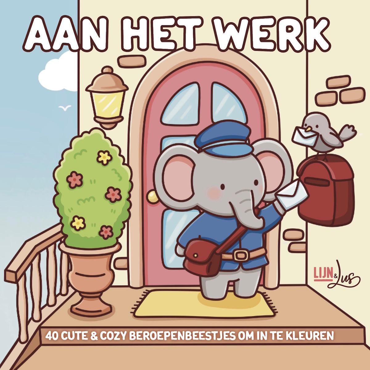 Aan het werk - 40 cute & cozy beroepenbeestjes om in te kleuren (pre-order)